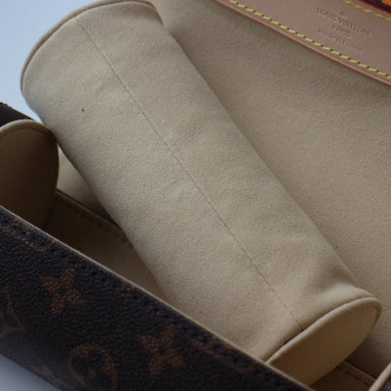 LV 25S ASTUCCIO PER 3 OROLOGI 20 IN BROWN MONOGRAM CALFSKIN