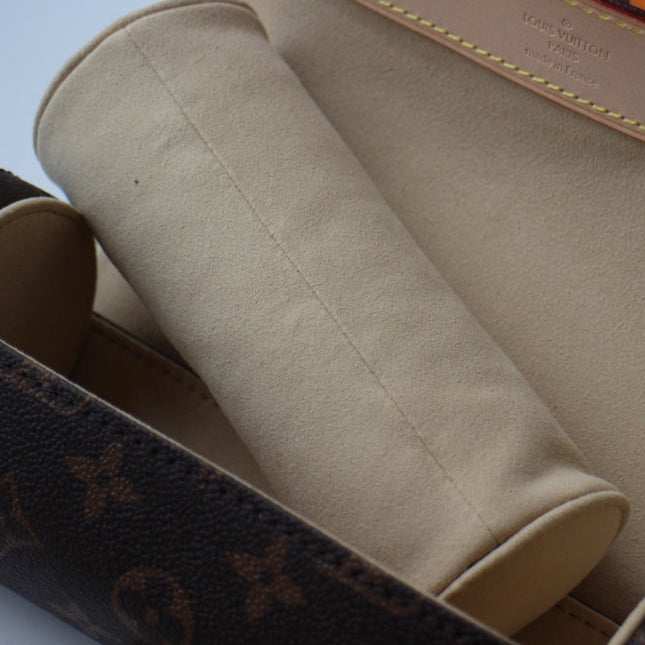 LV 25S ASTUCCIO PER 3 OROLOGI 20 IN BROWN MONOGRAM CALFSKIN