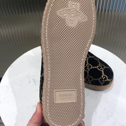 GG HORSEBIT LOAFER IN BLACK MIX YELLOW WOOL AND LAMB FUR LINING