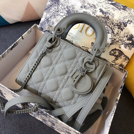 MINI LADY 17 BAG IN GREY CALFSKIN