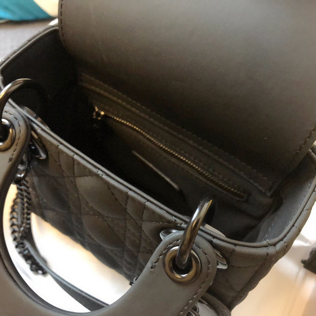 MINI LADY 17 BAG IN BLACK CALFSKIN