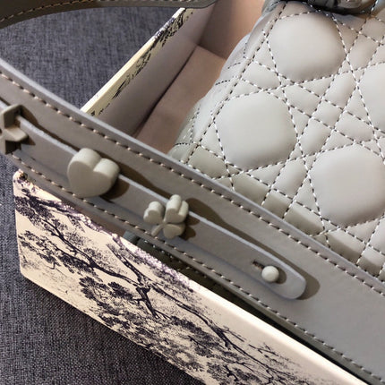 MEDIUM LADY 20 BAG IN GREY CALFSKIN