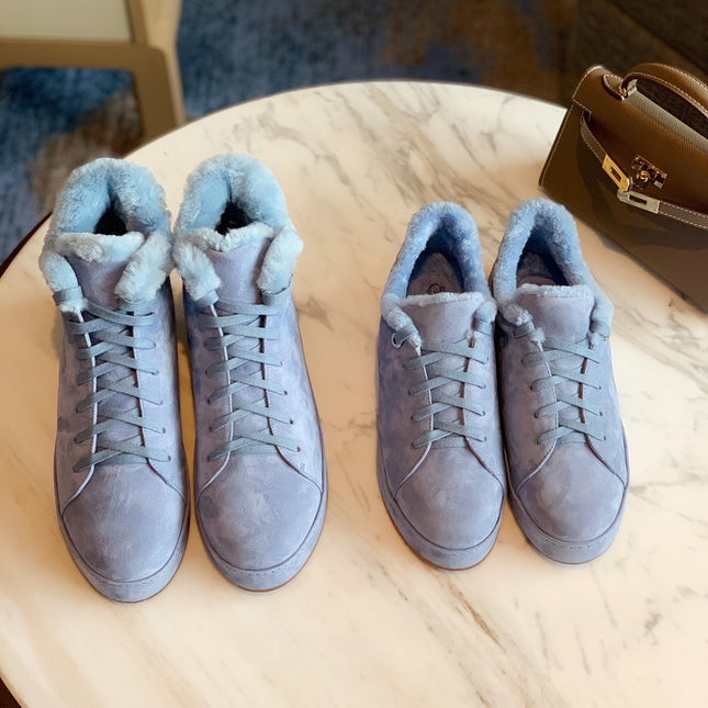LP WINTER NUAGES HIGH SNEAKERS SAPPHIRE LAMBSKIN