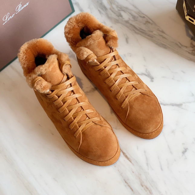 LP WINTER NUAGES HIGH SNEAKERS CARAMEL LAMBSKIN