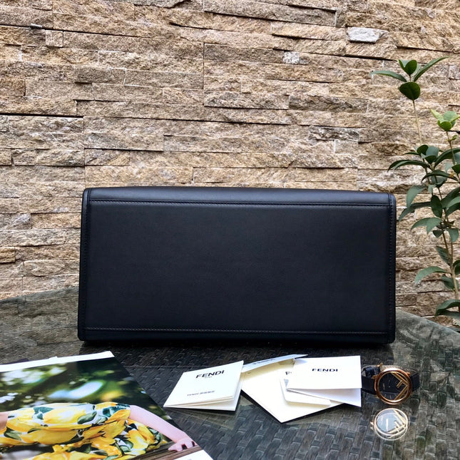 Fend Sunshine Large Bag 40.5 Black Leather