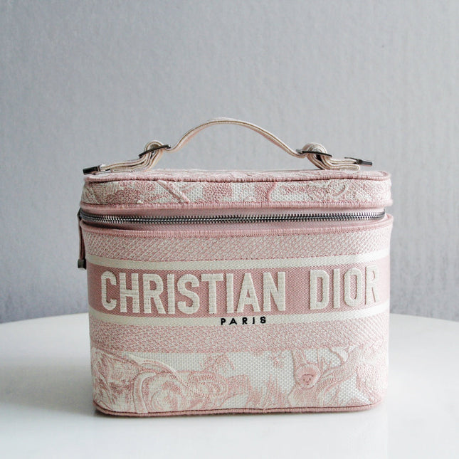 VANITY CROSSBODY CASE IN PEACH PINK MONOGRAM OBLIQUE JACQUARD