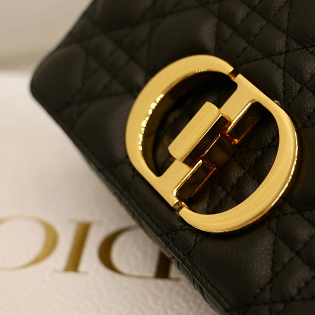 CARO MINI BAG 20 IN BLACK CALFSKIN
