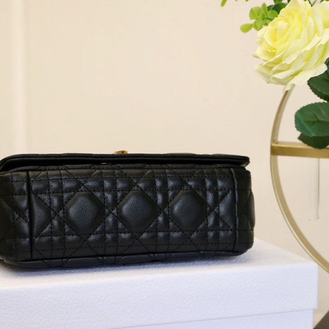 CARO MINI BAG 20 IN BLACK CALFSKIN