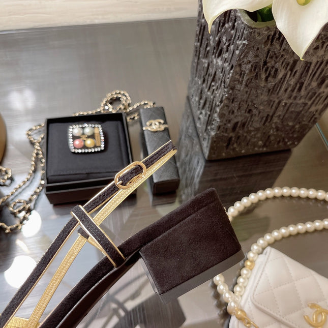 SLINGBACKS SANDAL IN BLACK SUEDE