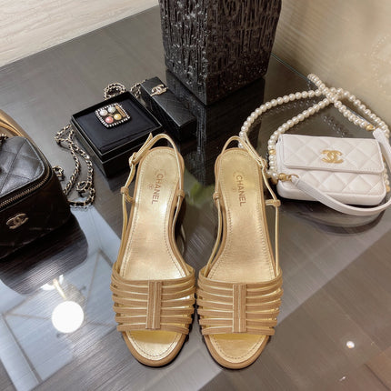 SLINGBACKS SANDAL IN CAMEL BEIGE SUEDE