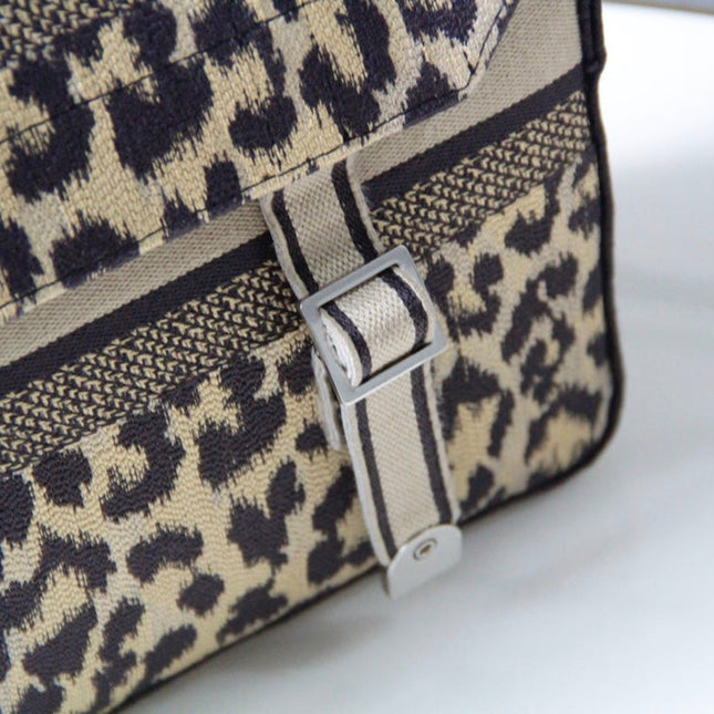 CAMP DOUBLE BUCKLE BAG 28 IN MIZZA BEIGE CANVAS