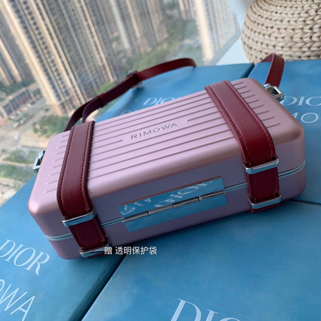 RIMOWA 20 CASE BAG IN LIGHT PINK ALUMINUM MAGNESIUM
