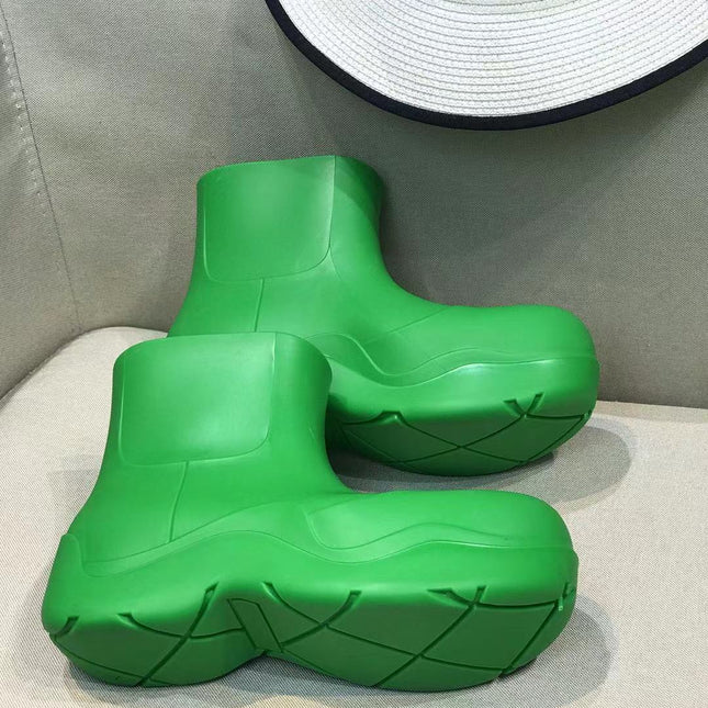 PUDDLE ANKLE BOOT IN EMERALD GREEN RUBBER