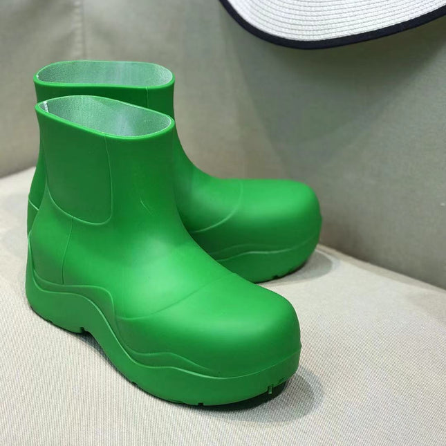 PUDDLE ANKLE BOOT IN EMERALD GREEN RUBBER