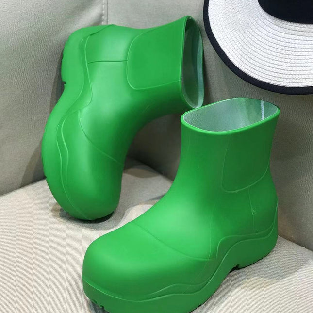 PUDDLE ANKLE BOOT IN EMERALD GREEN RUBBER