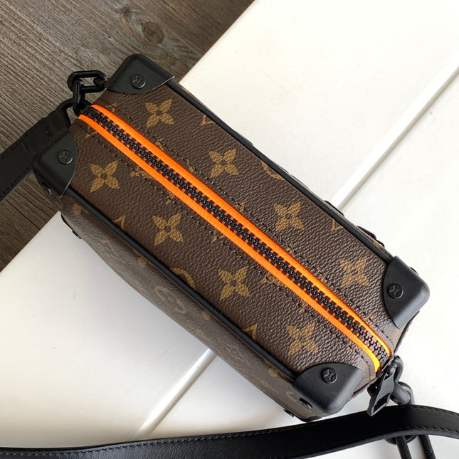 MINI SOFT TRUNK 18 IN BROWN MONOGRAM CANVAS WITH EMBROIDERED ANIMATED CHARACTER