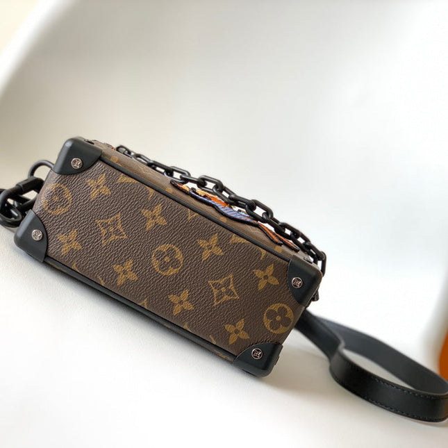 MINI SOFT TRUNK 18 IN BROWN MONOGRAM CANVAS WITH EMBROIDERED ANIMATED CHARACTER