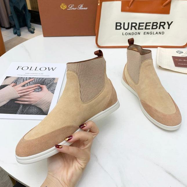 LP CHARMS ANKLE BOOTS BEIGE CASHMERE FABRIC