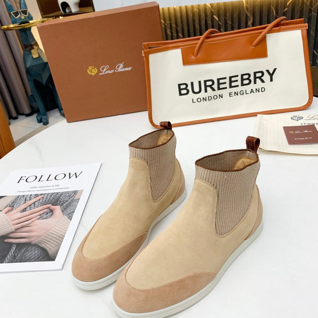 LP CHARMS ANKLE BOOTS BEIGE CASHMERE FABRIC