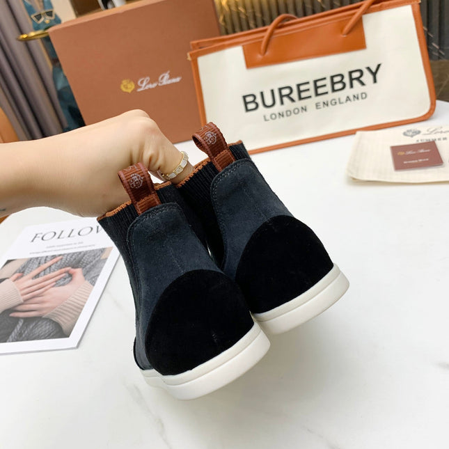 LP CHARMS ANKLE BOOTS BLACK AND GRAY CASHMERE FABRIC