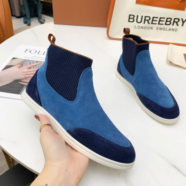 LP CHARMS ANKLE BOOTS LAPIS CASHMERE FABRIC
