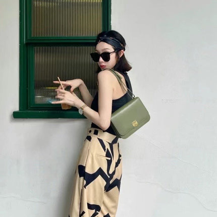 GOYA 18 BAG IN AVOCADO GREEN SILK CALFSKIN
