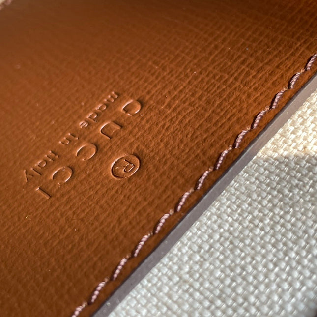 MINI TOTE  20 BAG IN BEIGE CANVAS AND BROWN CALFSKIN