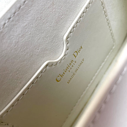 MINI BOBBY EAST-WEST 20 BAG IN WHITE CALFSKIN