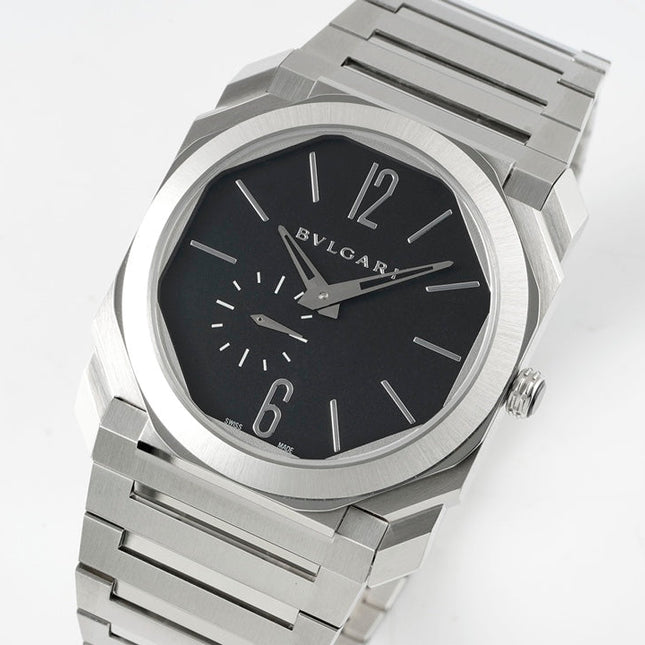 OCTO FINISSIMO AUTOMATIC STEEL CASE BLACK DIAL