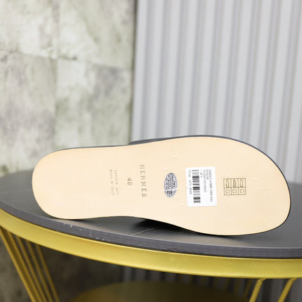 HM IZMIR SANDAL BLACK CALFSKIN