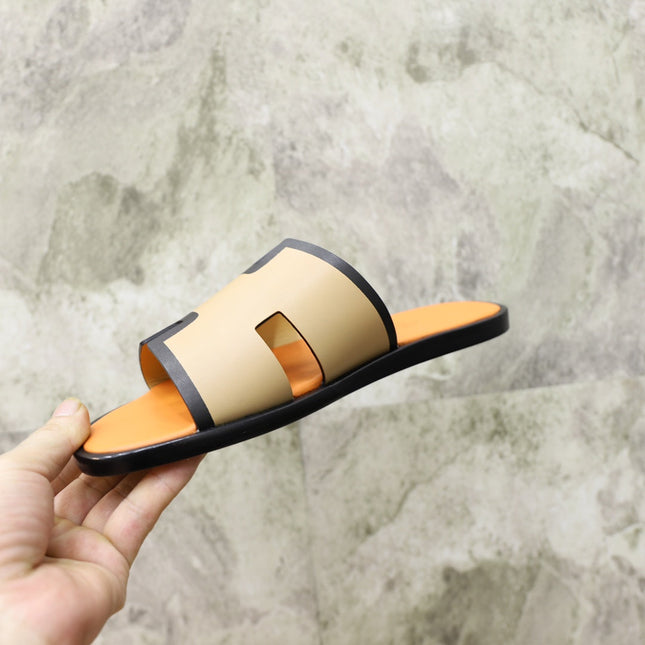 HM IZMIR SANDAL TANGERINE AND PEACH CALFSKIN