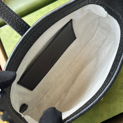 JACKIE 1961 SMALL HANDBAG 19 IN BLACK YELLOW DENIM AND BLACK CALFSKIN TRIM GOLD HARDWARE