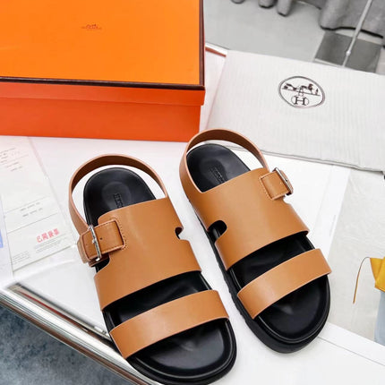 HM HENRIO SANDAL COPPER CALFSKIN