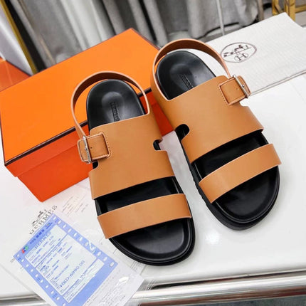 HM HENRIO SANDAL COPPER CALFSKIN