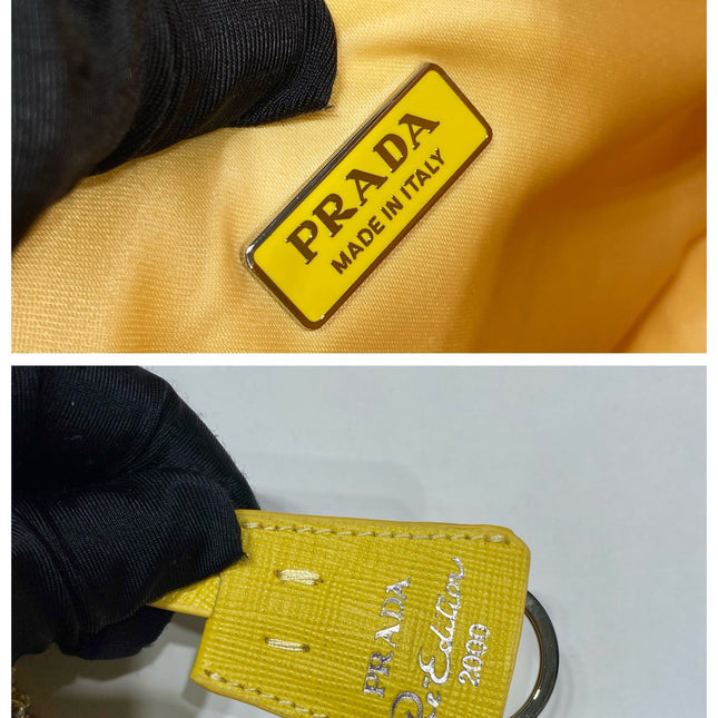 SPARKLING HOBO BAG 23 IN YELLOW NYLON ATTACHED FULLY CRYSTALS