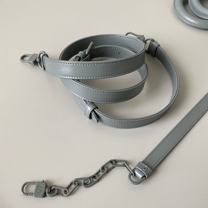 MEDIUM D-JOY BAG 26 IN GREY CALFSKIN