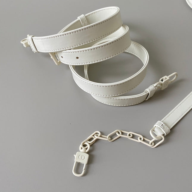 MEDIUM D-JOY BAG 26 IN WHITE CALFSKIN