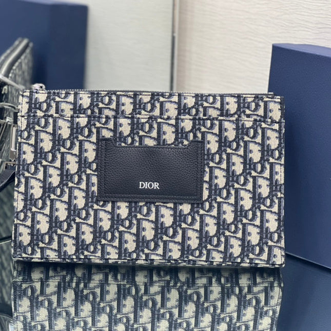 SADDLE 28 BAG IN BLUE OBLIQUE JACQUARD
