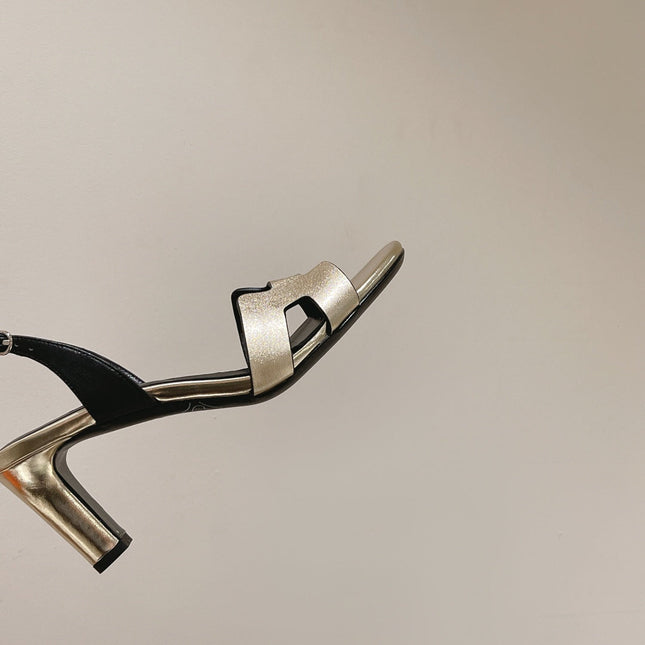 HOLY 75 SANDAL IN OLD GOLD CALFSKIN