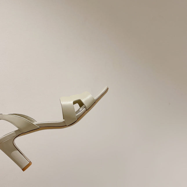 HOLY 75 SANDAL IN WHITE CREAM CALFSKIN