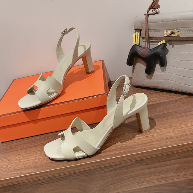 HOLY 75 SANDAL IN WHITE CREAM CALFSKIN