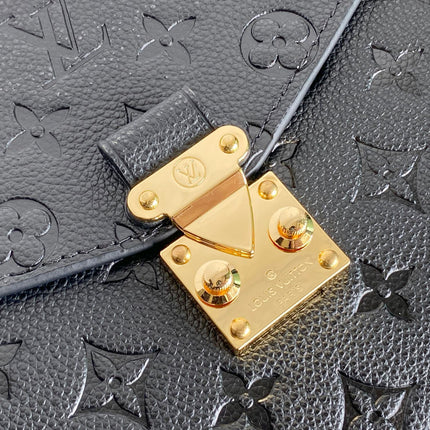 LV 25S POCHETTE METIS 25 IN BLACK MONOGRAM COATED CANVAS GOLD HARDWARE