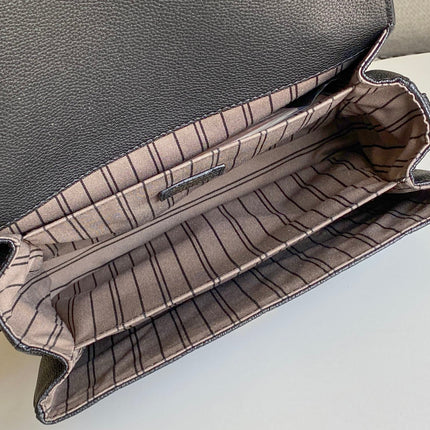 LV 25S POCHETTE METIS 25 IN BLACK MONOGRAM COATED CANVAS GOLD HARDWARE