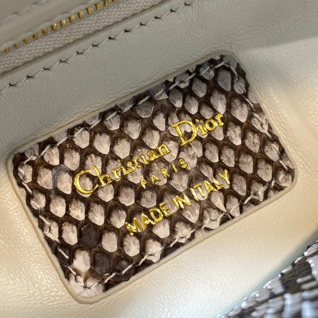 MINI LADY 17 BAG IN DARK BROWN PYTHON LEATHER