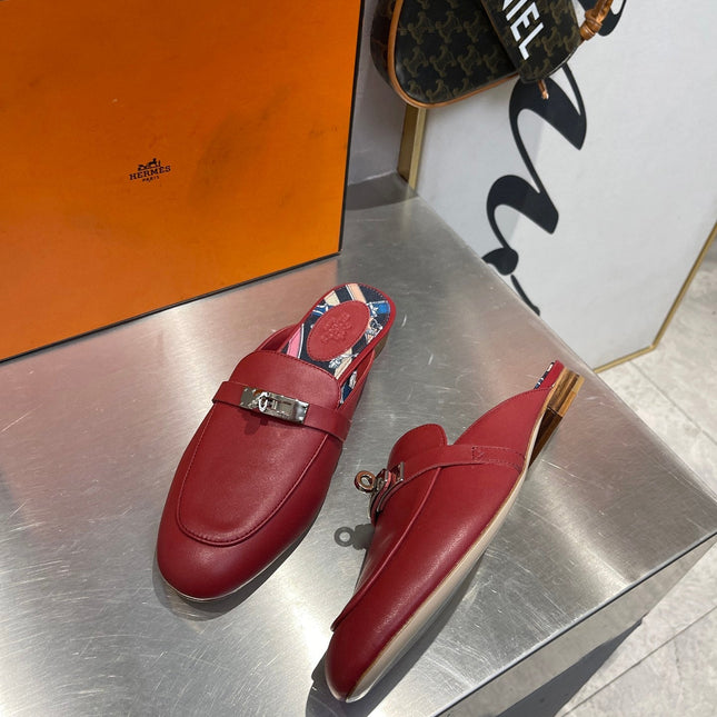 0Z MULE RUBY CALFSKIN WITH PATTERN