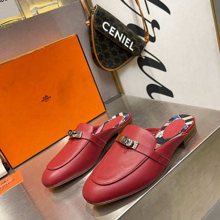 0Z MULE RUBY CALFSKIN WITH PATTERN