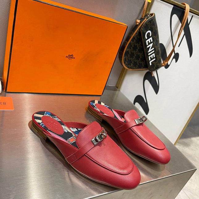 0Z MULE RUBY CALFSKIN WITH PATTERN