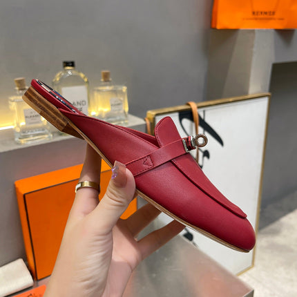 0Z MULE RUBY CALFSKIN WITH PATTERN