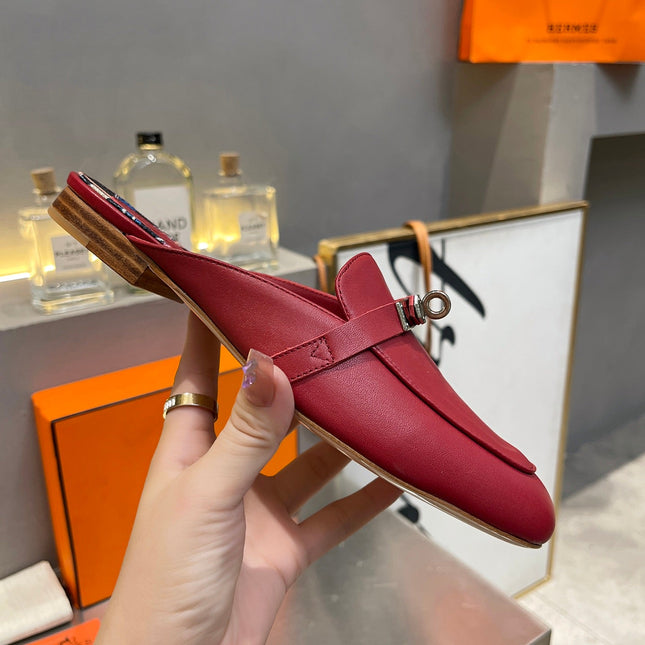 0Z MULE RUBY CALFSKIN WITH PATTERN