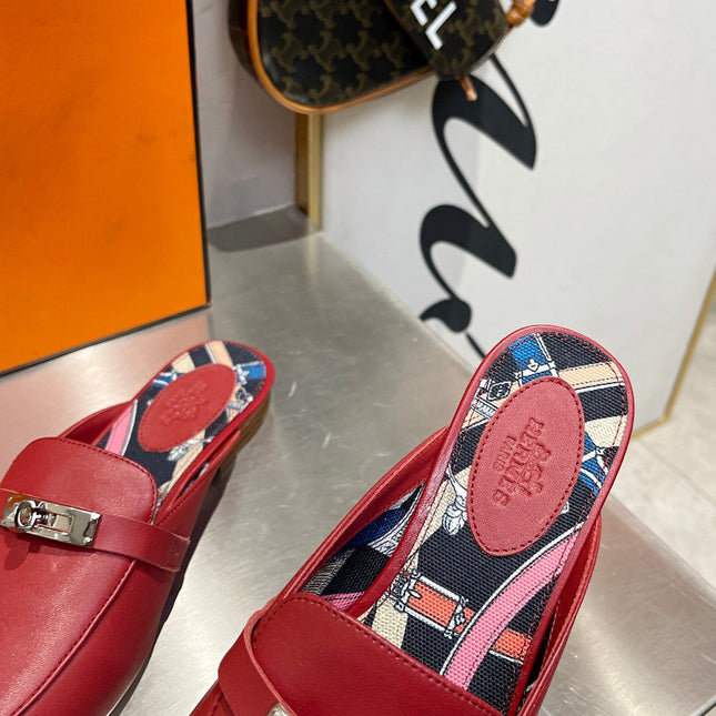 0Z MULE RUBY CALFSKIN WITH PATTERN